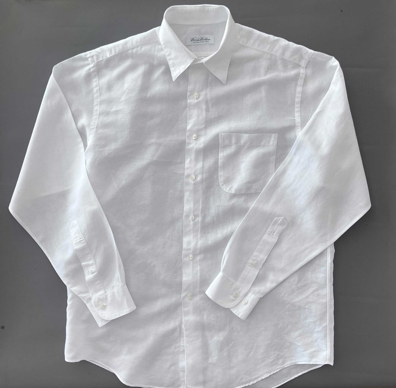 Brooks Brothers レギュラーカラーシャツ 16-34/35 / Linen Cotton