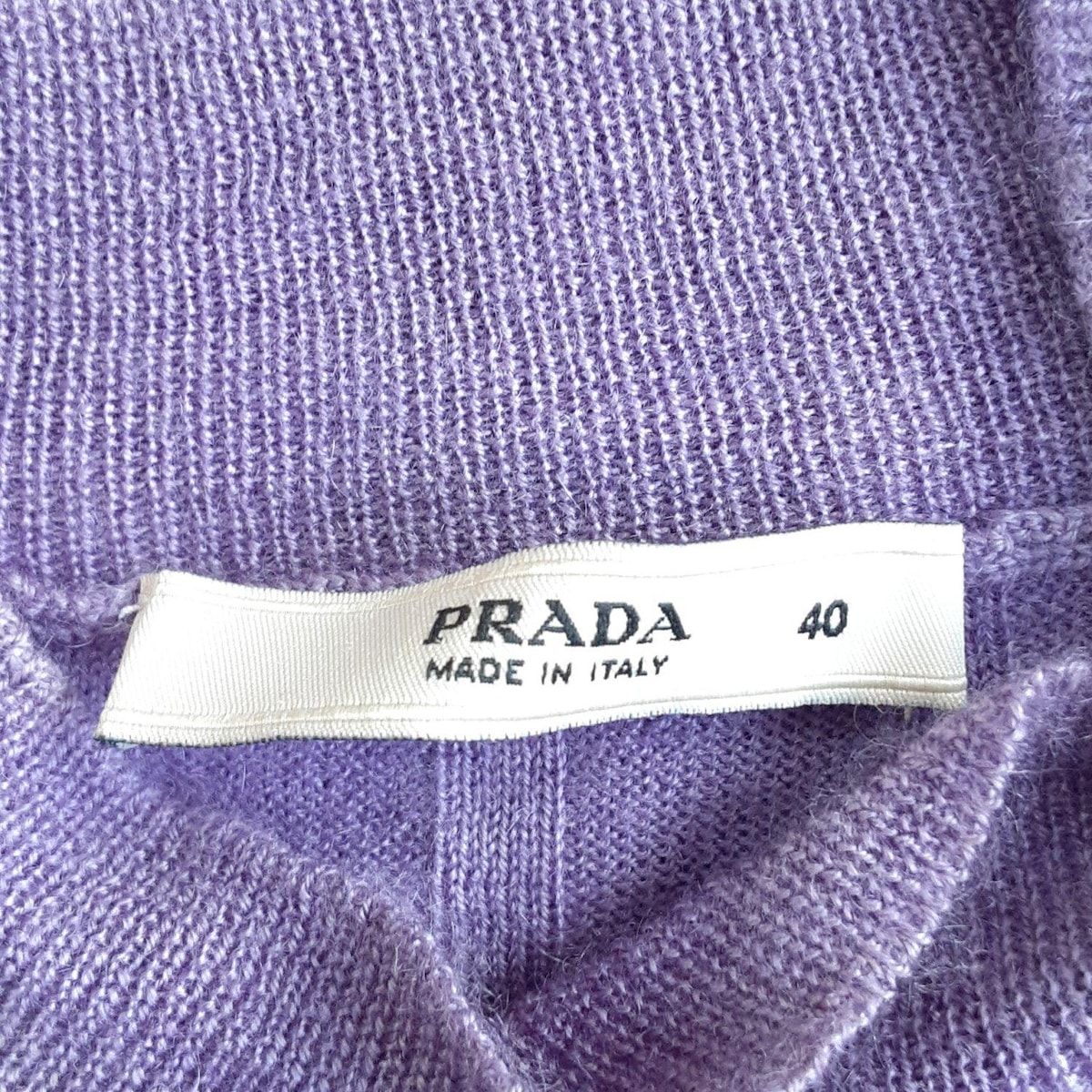 PRADA(プラダ) 長袖セーター サイズ40美品 - パープル カシミヤ混