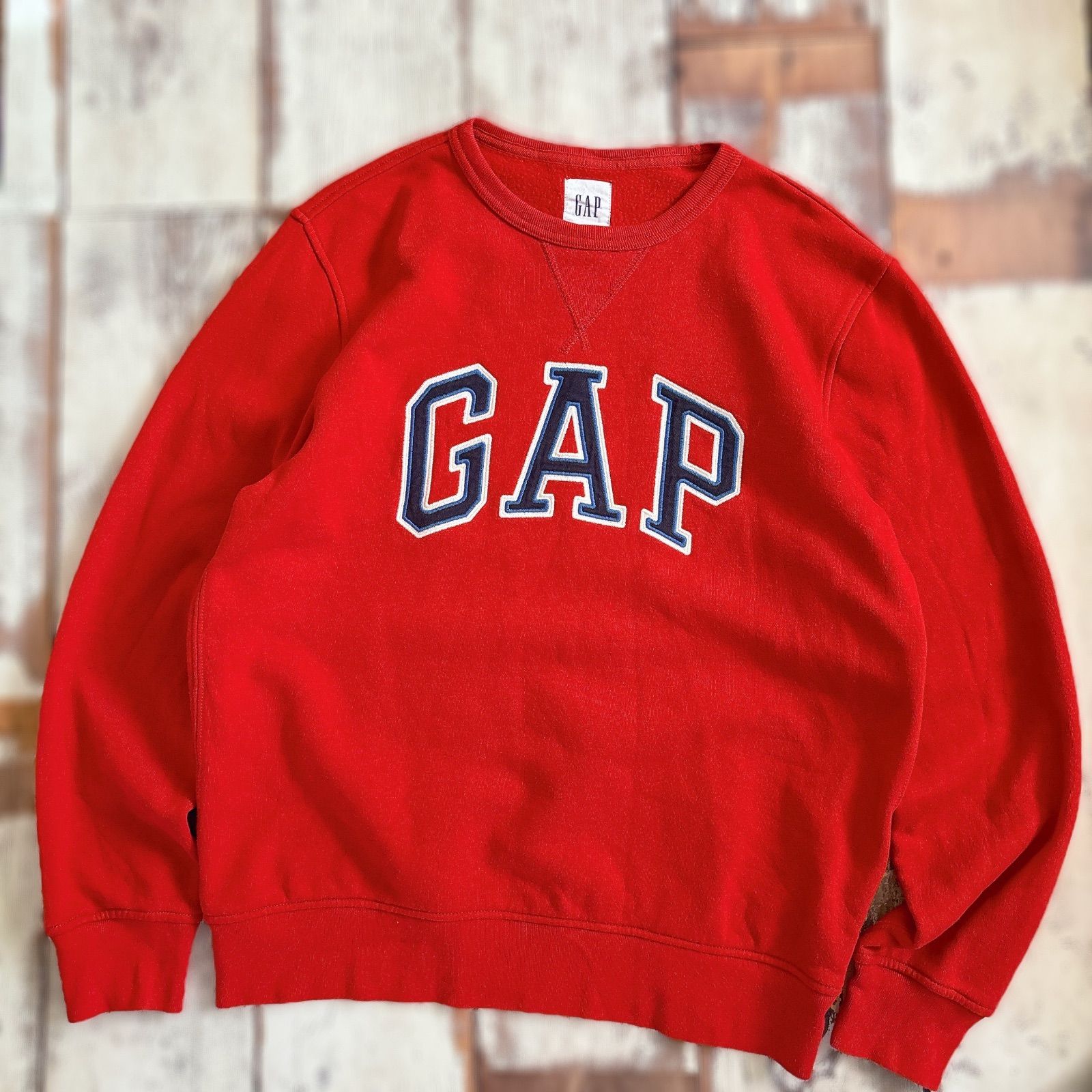 GAP スウェット トレーナー ビッグロゴ Mサイズ クリスマスカラー 