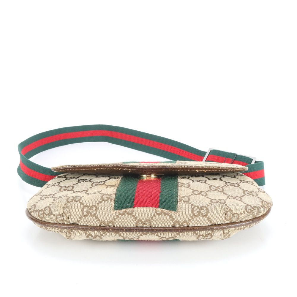 GUCCI グッチ GGキャンバス シェリーライン ボディバッグ ウエスト