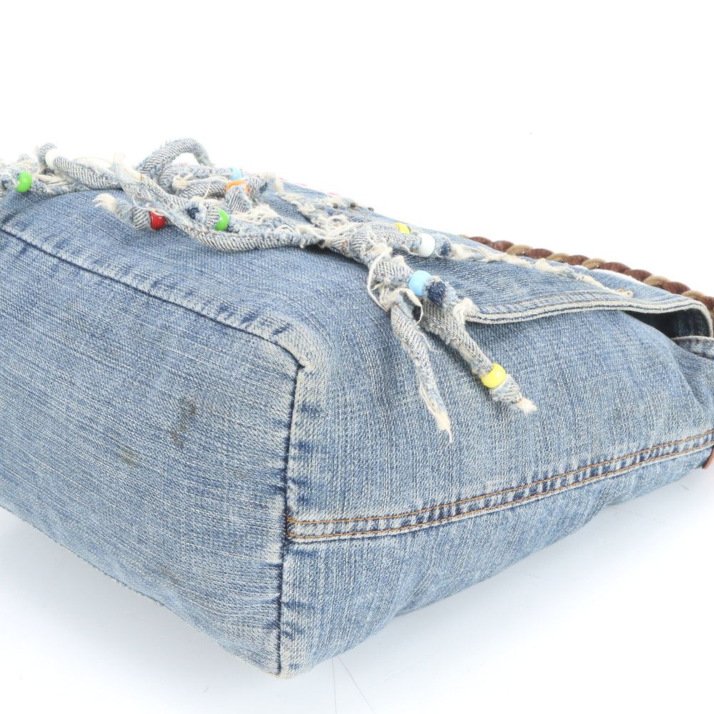 極美品 D&G ドルチェアンドガッバーナ デニム ダメージ加工 レザー