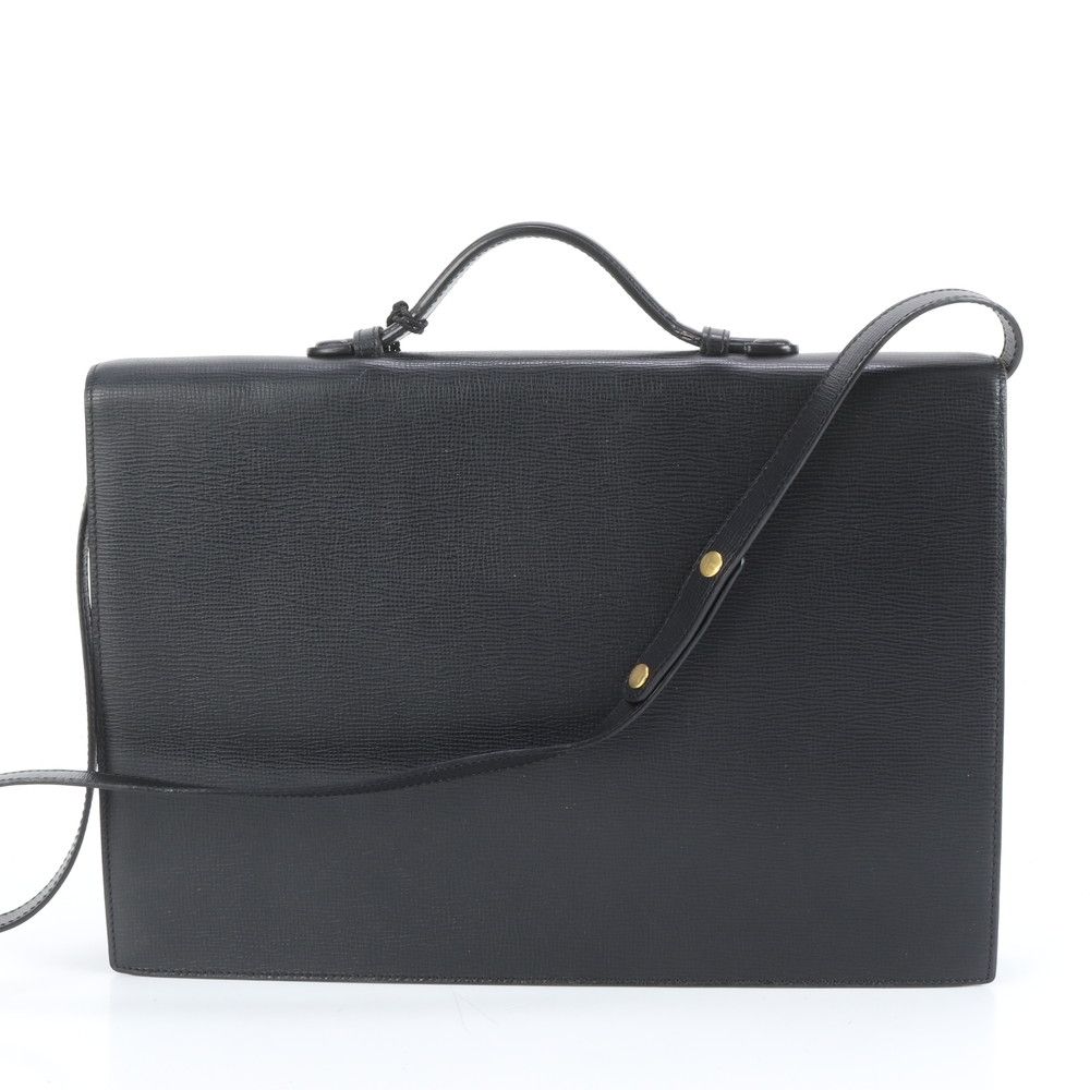 美品 ロエベ アナグラム レザー ビジネス バッグ 2WAY ショルダー