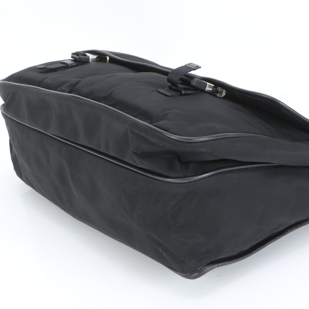 極美品 プラダ テスート ナイロン 三角 トライアングル ロゴ レザー