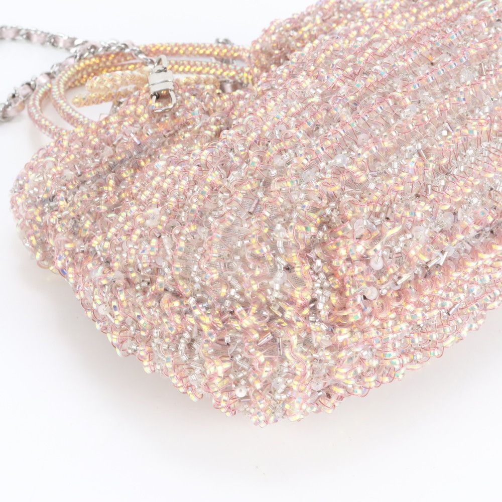 新品同様 アンテプリマ ワイヤーバッグ グリッター リボン チェーン