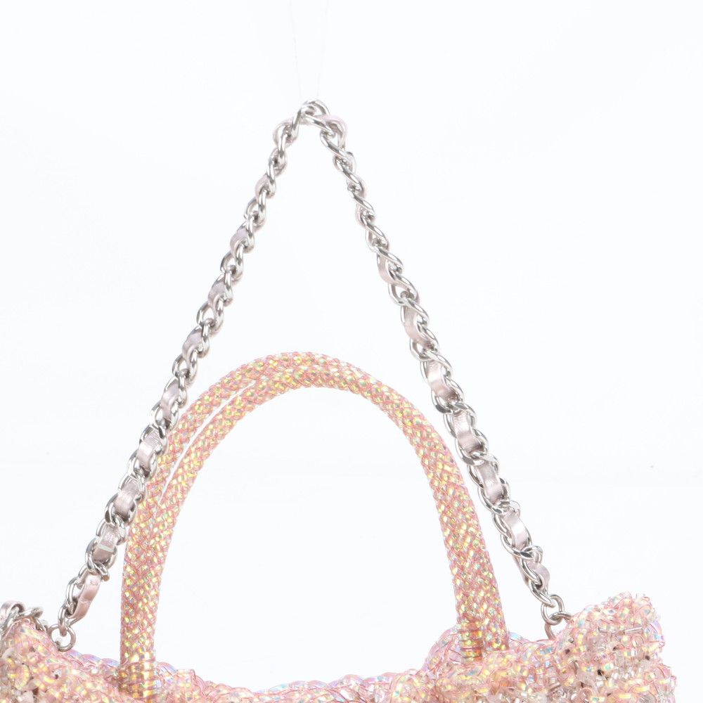 新品同様 アンテプリマ ワイヤーバッグ グリッター リボン チェーン