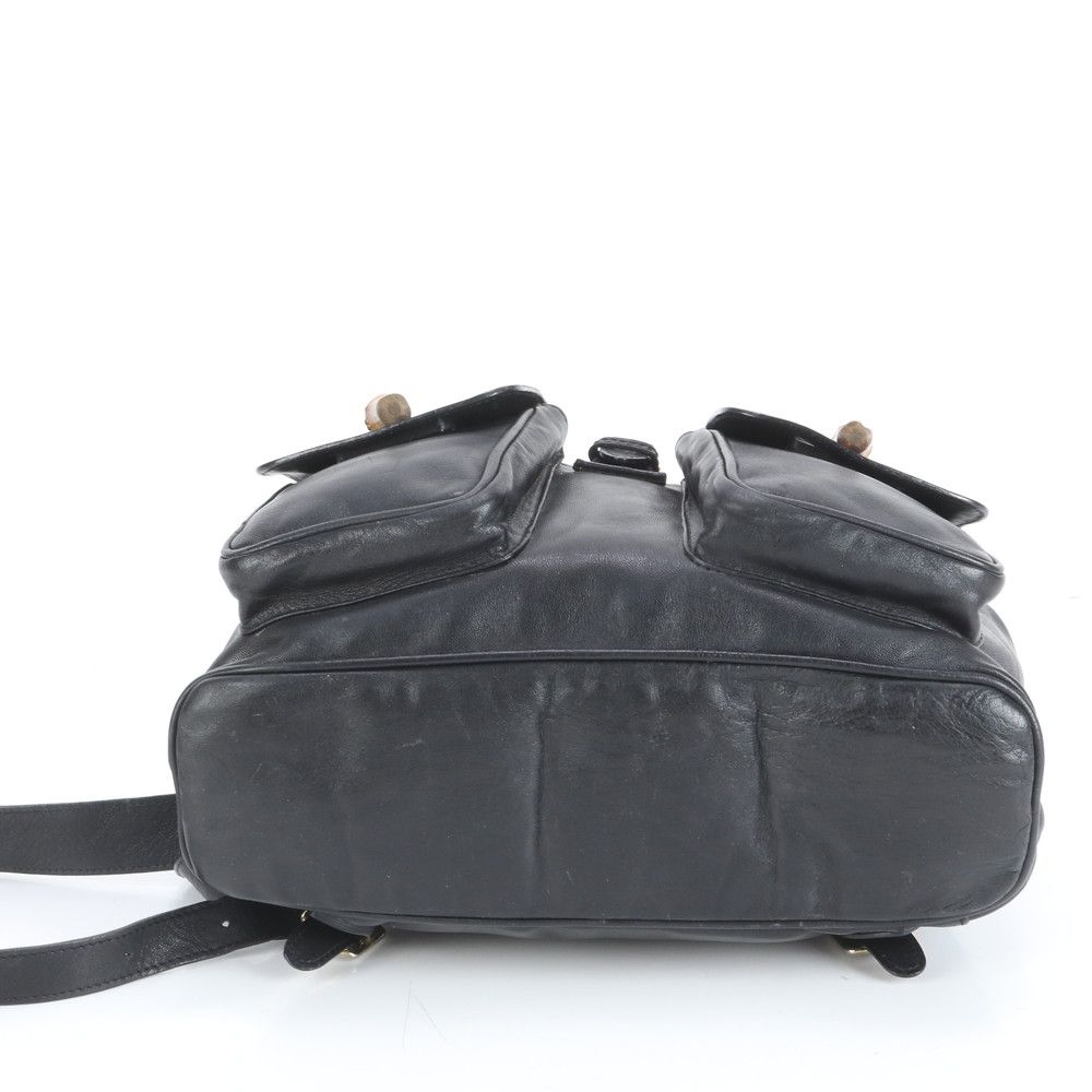 極美品 ヴィンテージ オールド グッチ バンブー レザー リュックサック