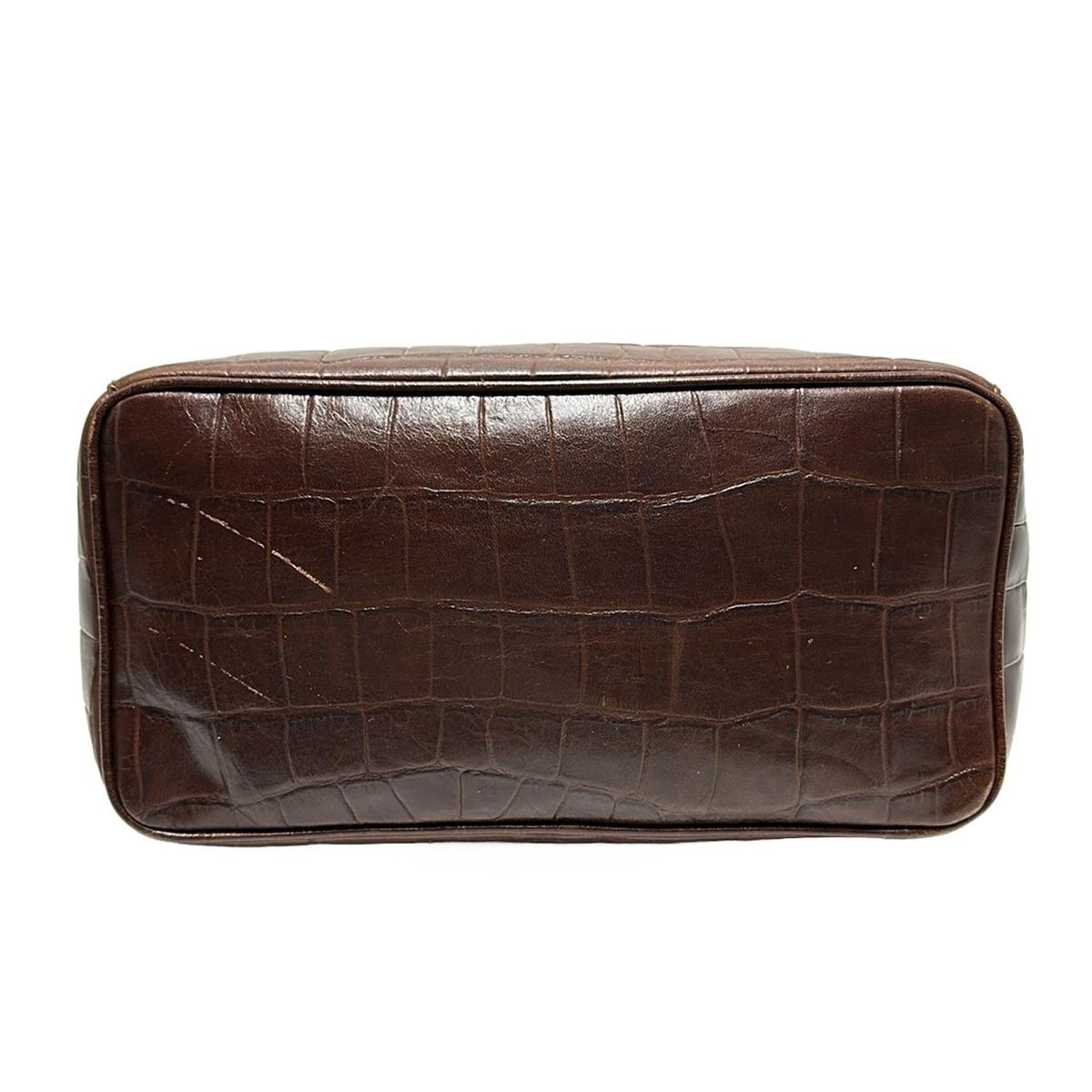 AIGNER(アイグナー) ハンドバッグ - ブラウン レザー - メルカリ