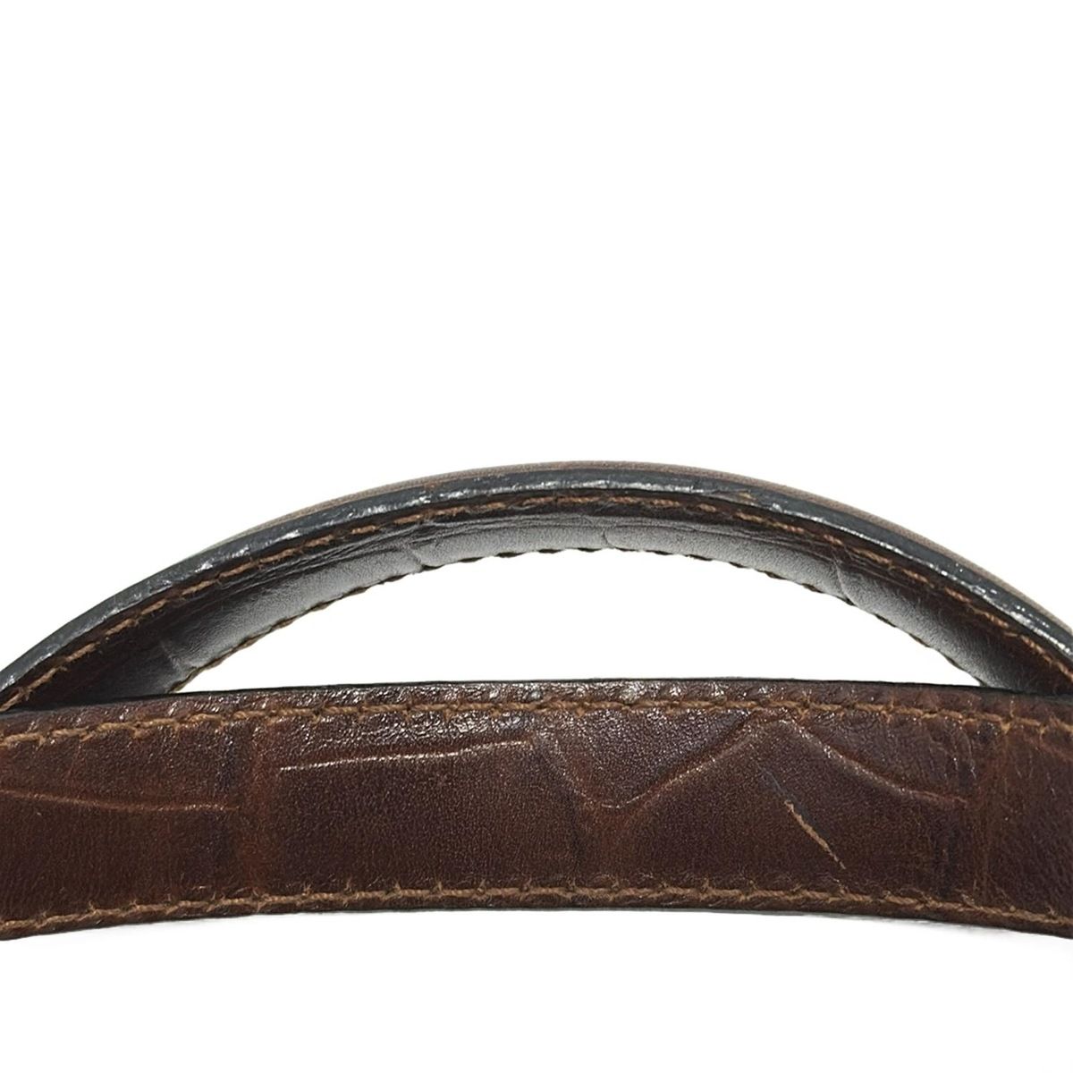 AIGNER(アイグナー) ハンドバッグ - ブラウン レザー - メルカリ