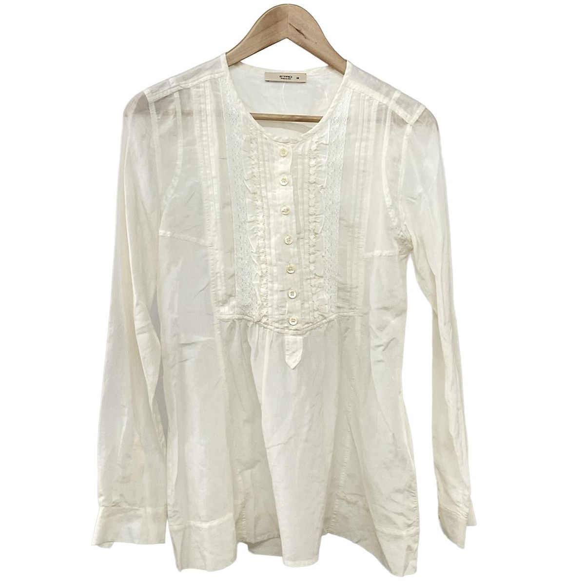 ETRO エトロ 大きいサイズ44 ペイズリー柄コットンシャツ ブラウス 長袖 ETRO (エトロ) コットン ペイズリー柄 長袖 シャツ ETMRIB0199SA5L1