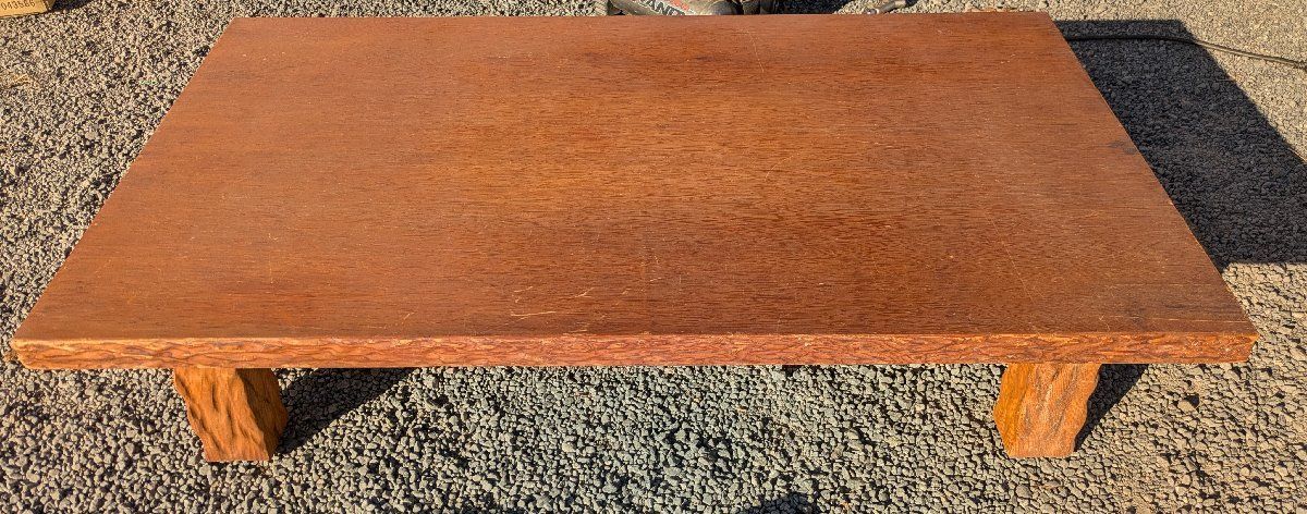 表面材屋久杉と思われます 木製テーブルです 外寸151 90 5 高さ32㎝