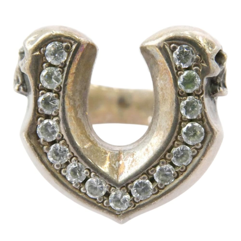 DEAL DESIGN ディールデザイン ジルコニア ホースシュー リング シルバー系 17号