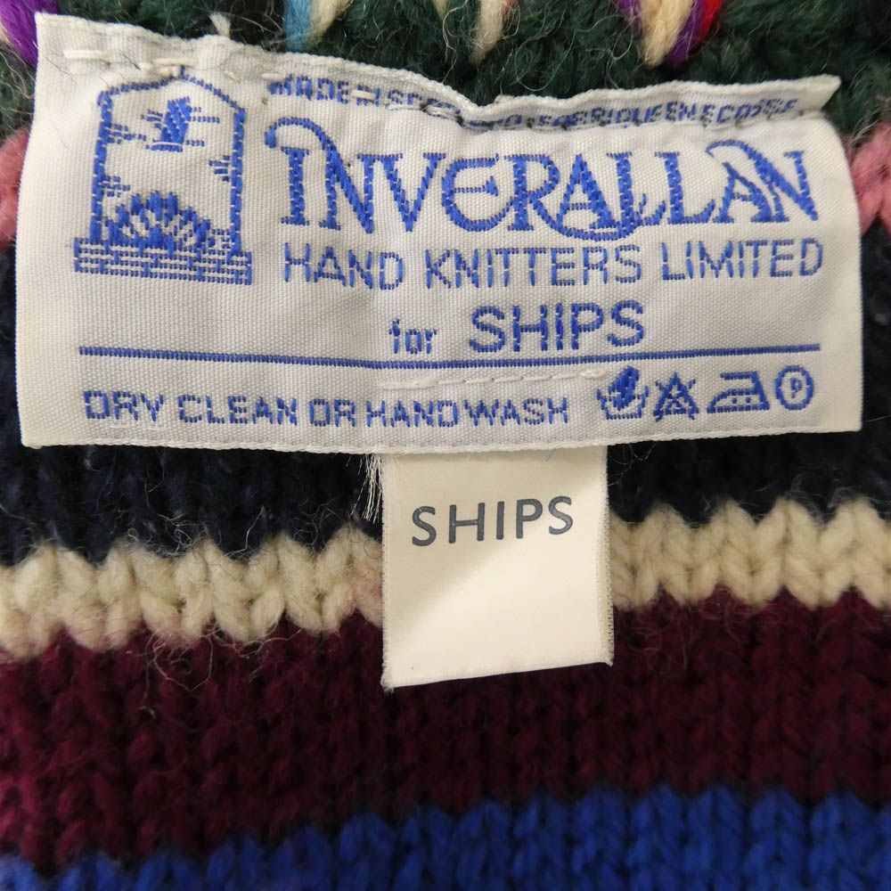 INVERALLAN インバーアラン for SHIPS シップス マルチカラー ニット