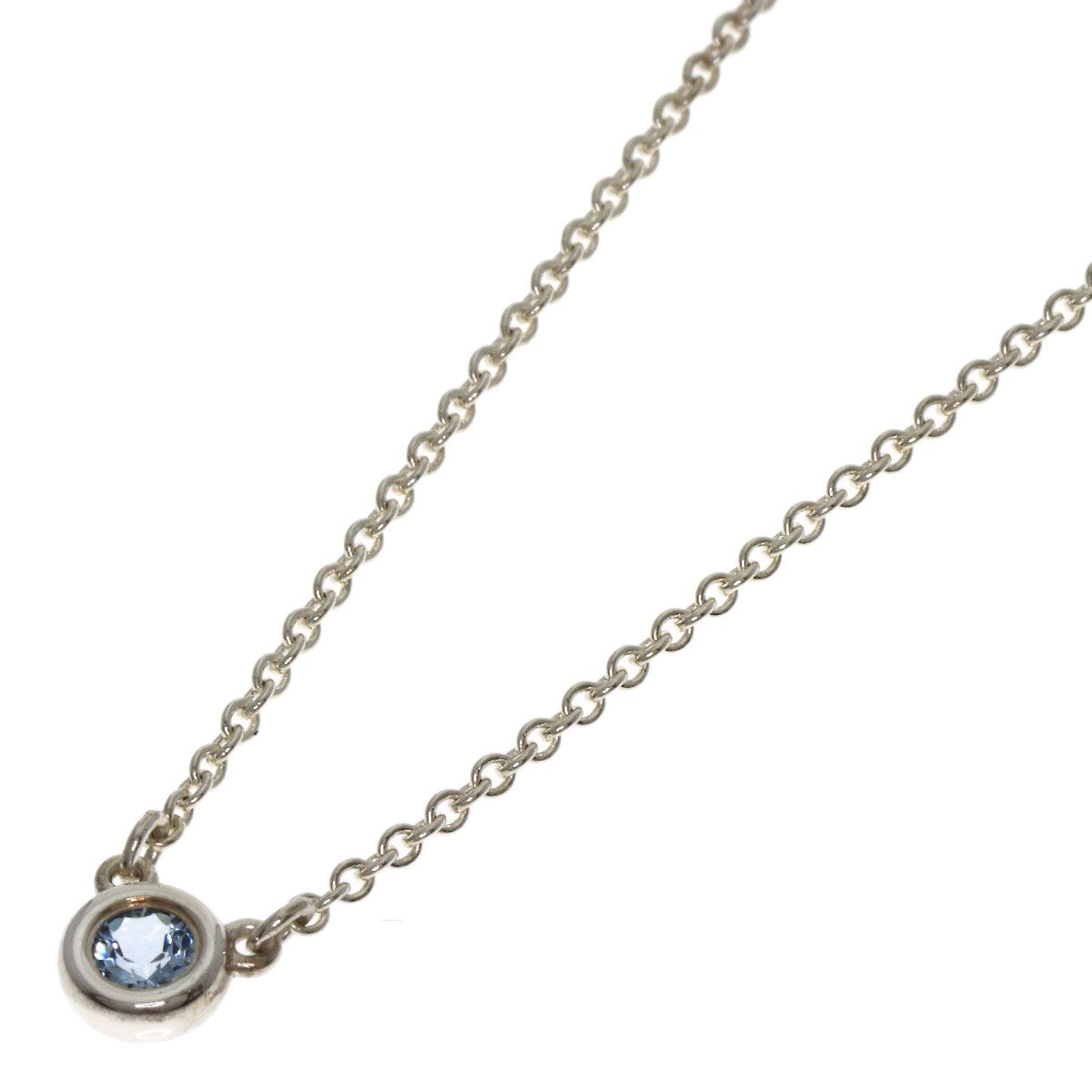 TIFFANY&Co. ティファニー バイザヤード アクアマリン ネックレス SV