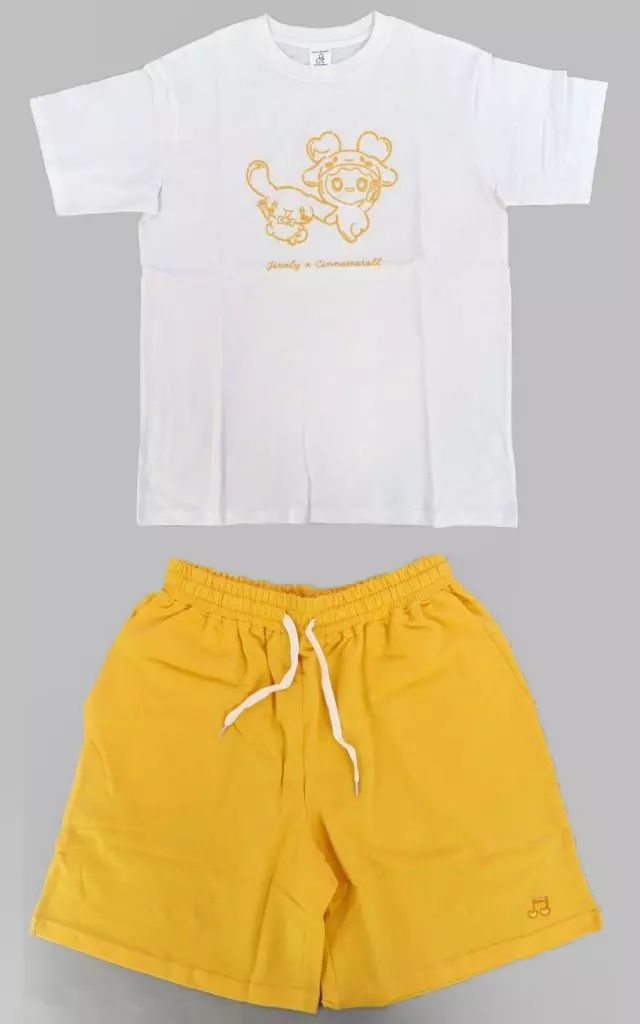 衣料雑貨 ジヒョ セットアップ JIVELY×シナモロール ホワイト×オレンジ Mサイズ TWICE LOVELYS×SANRIO CHARACTERS