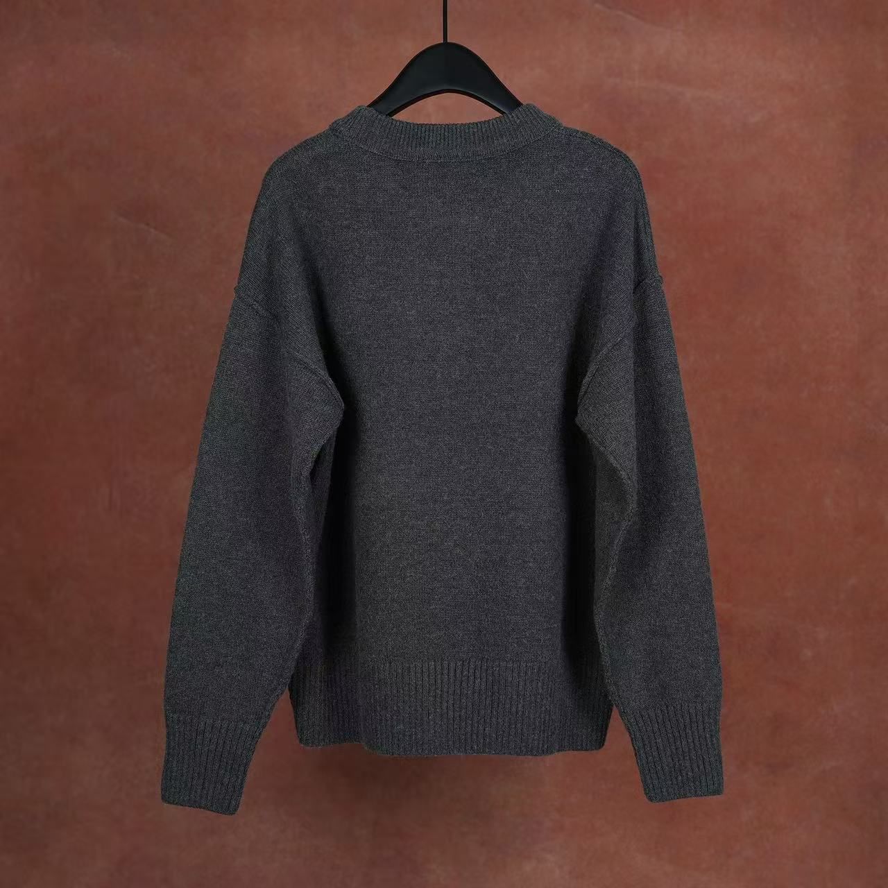 Ami Paris アミ・パリ ニットセーター グレー ユニセックス - メルカリ