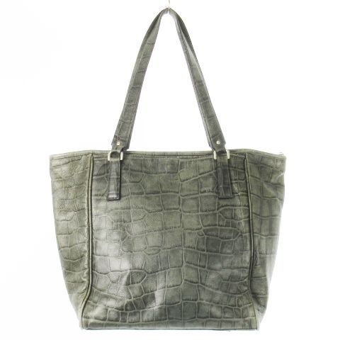 アニアリ aniary トートバッグ レザー 革 クロコ型押し キーリング