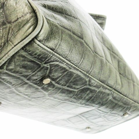 アニアリ aniary トートバッグ レザー 革 クロコ型押し キーリング