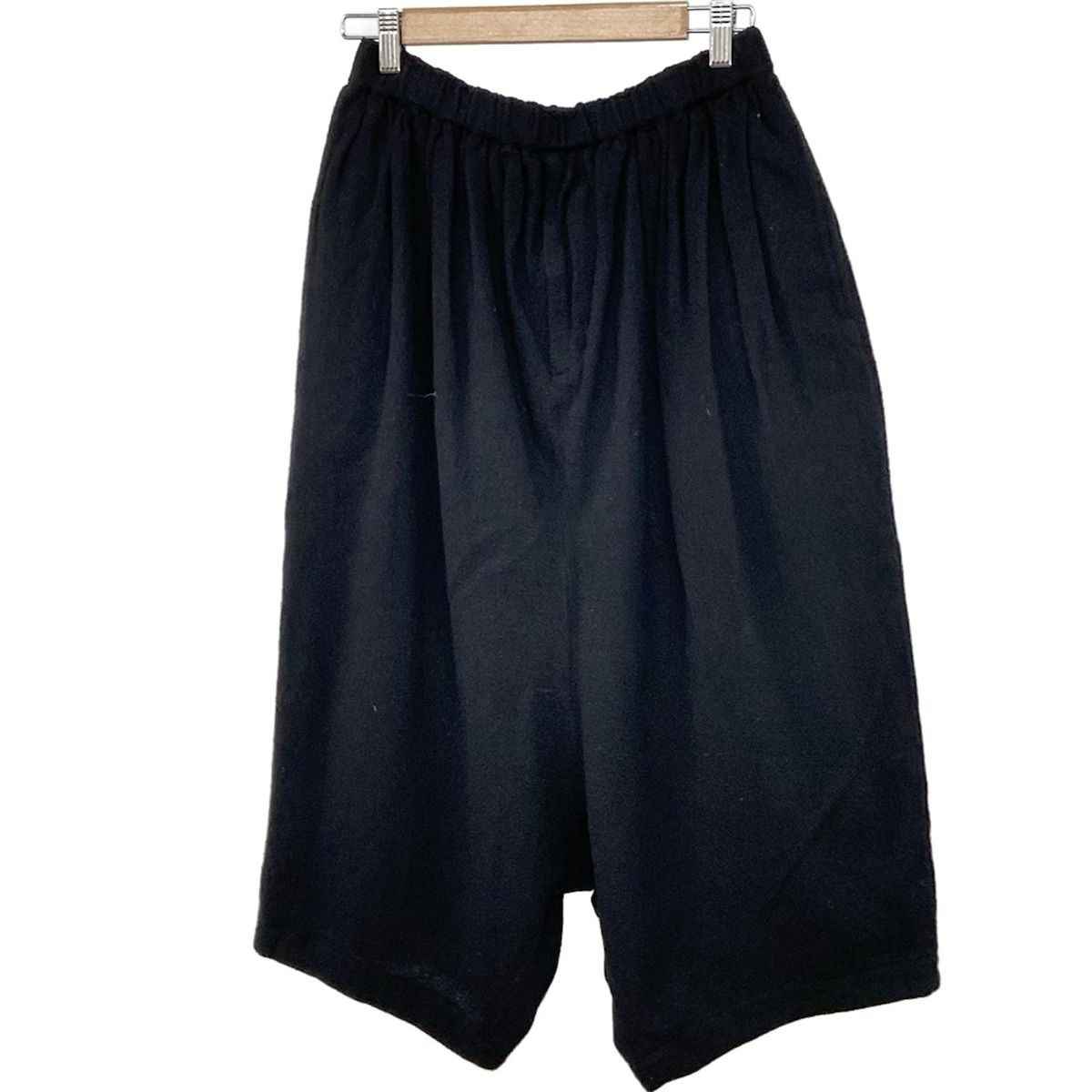 ブラックコムデギャルソン パンツ サイズM レディース AD 2013 黒 クロップド 半端丈 サルエル ウエストゴム ウール