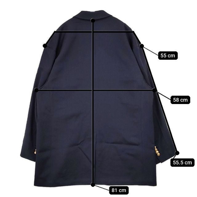 ジャケット・アウター Adult Oriented Robes ADULT ORIENTED ROBES ブレザー オーバーサイズ 紺ブレ 金ボタン 定価