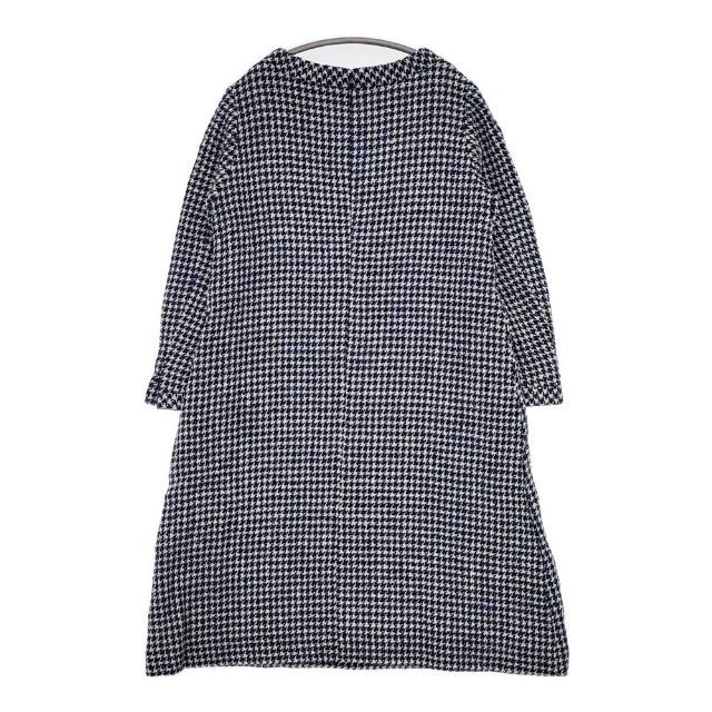 45R/45rpm コットンウール 千鳥格子 ツイード ワンピース ネイビー