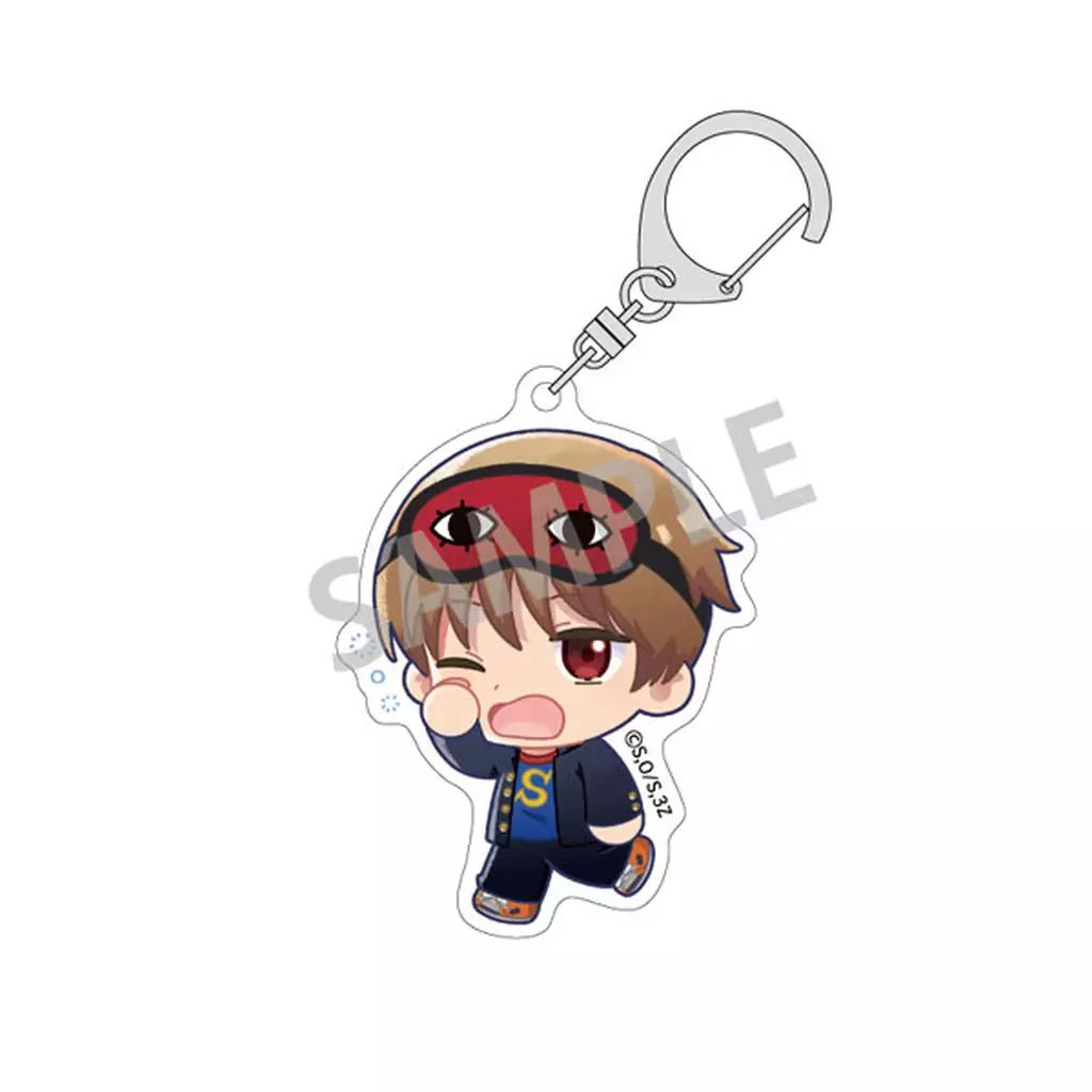 中古】キーホルダー 沖田総悟 アクリルキーホルダー 登校風景描き