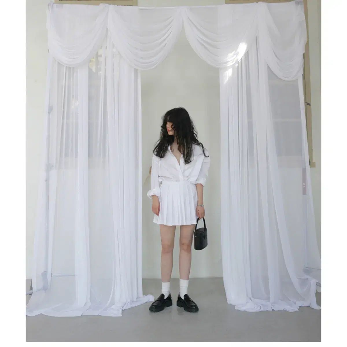 フレックル 白 シャツ スカート セット