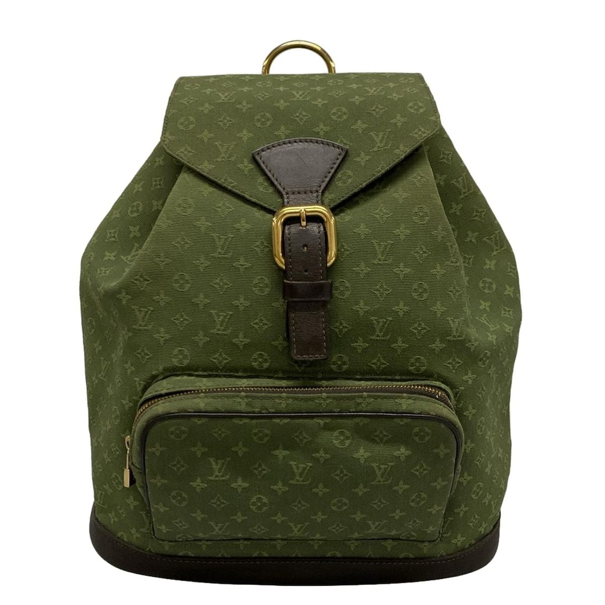 LOUIS VUITTON ルイヴィトン リュックサック モノグラムミニ モンスリ M 92456 TSTカーキ レザー