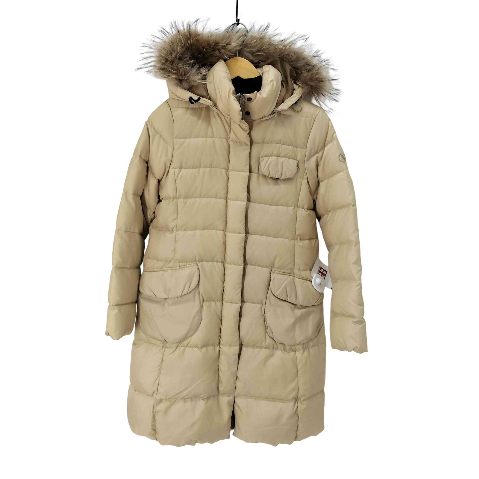 エーグル AIGLE ファー付き ロングダウンコート レディース M - メルカリ