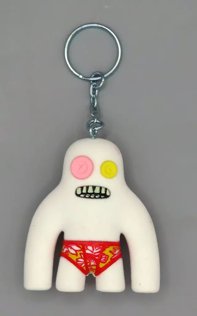 中古】キーホルダー 26.(ホワイト/目ピンク＆イエロー/ノーマル+)