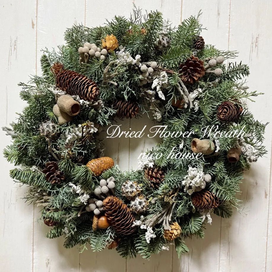 No1 木の実のクリスマスリース ベリー系 木の実ドライリース お値下げ