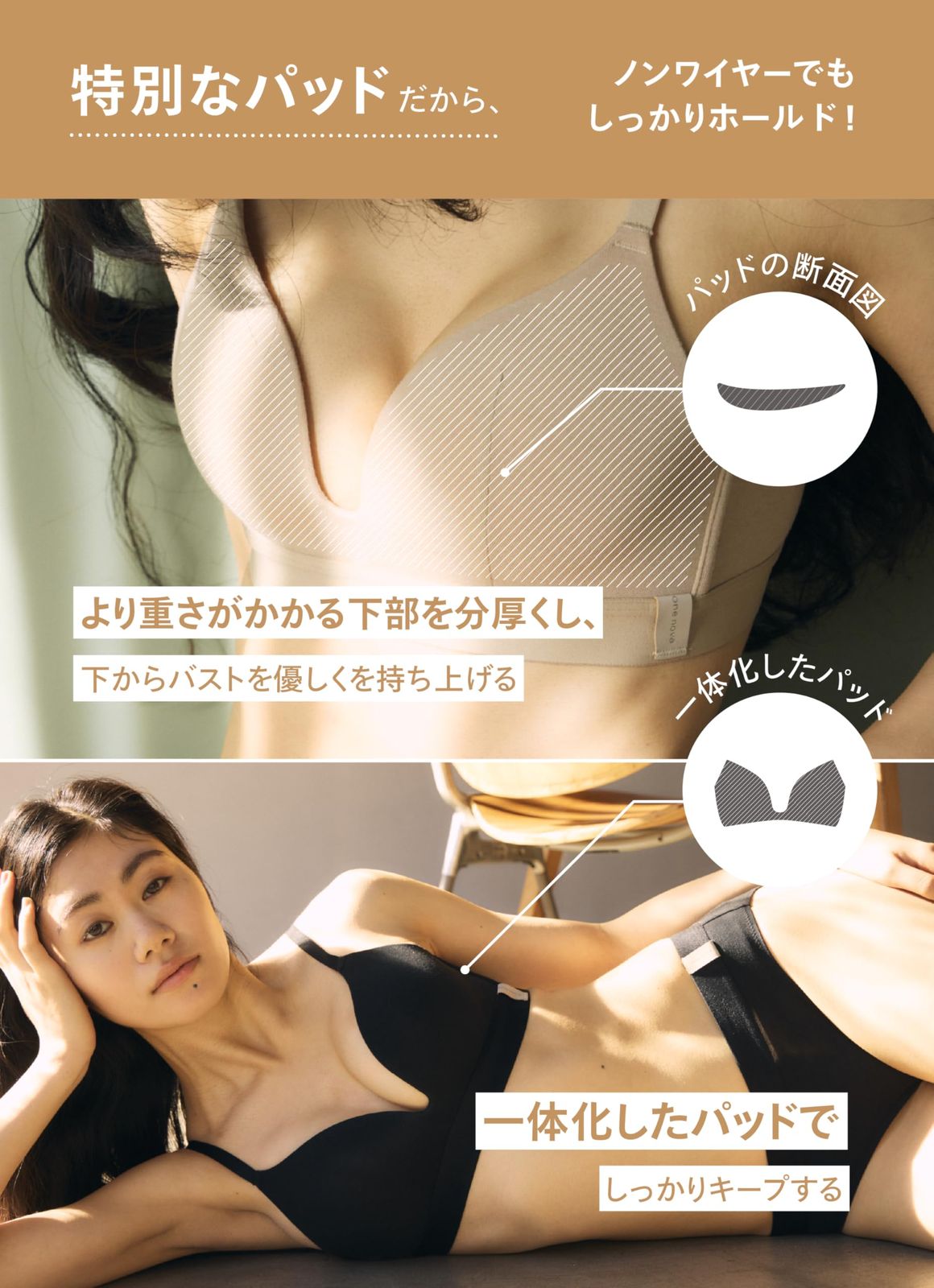 とにかく楽なノンワイヤーブラ