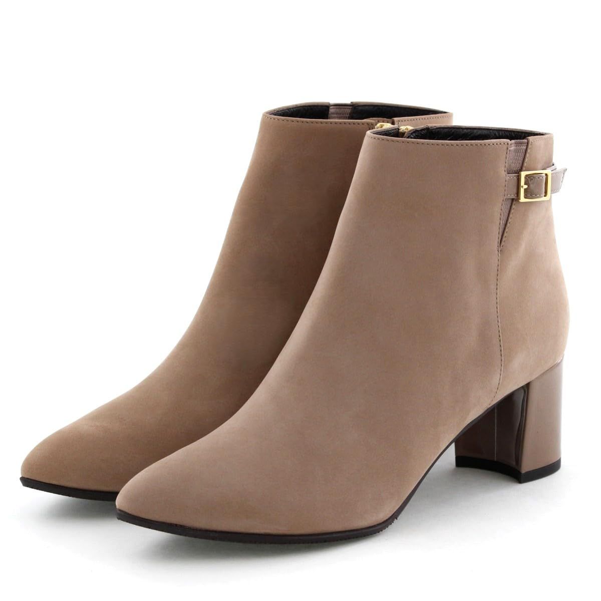 卑弥呼 ヒミコ 5.5 cmヒールベルトデザインブーツ 643402ベージュ240