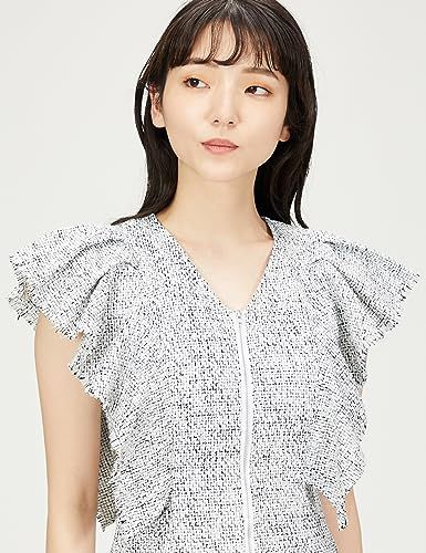 フロントファスナーフリルワンピース