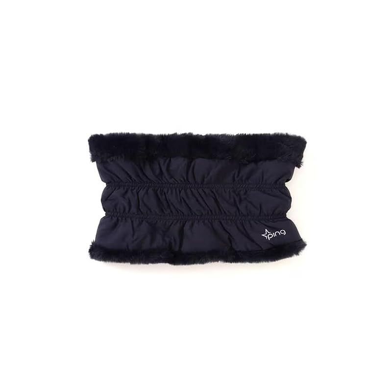 彡 ピン アパレル レディース ネックウォーマー 内側 フリース素材 ゴルフ 防寒 622-4283006 120_ネイビー FR 1