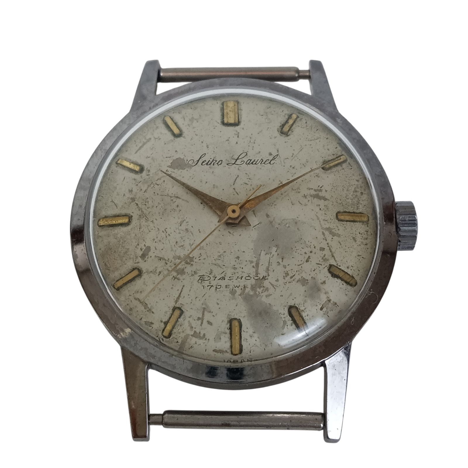 稼働 1129 4 SEIKO Laurel セイコー ローレル 14351 メンズ腕時計 手巻き フェイスのみ ゴールド色