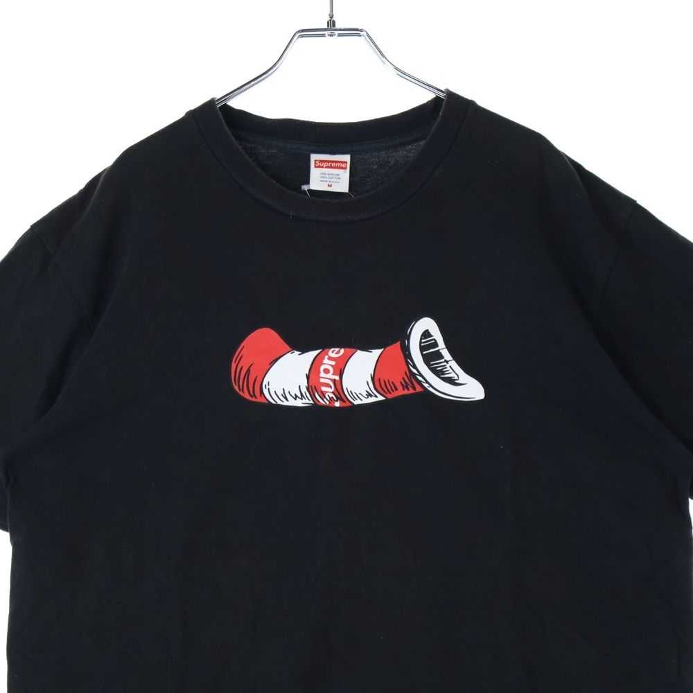 Supreme / 18AW/cat in the hat tee/S/コットン/ブラック SUPREME (シュプリーム) 18AW Cat in the Hat Tee キャットインザ