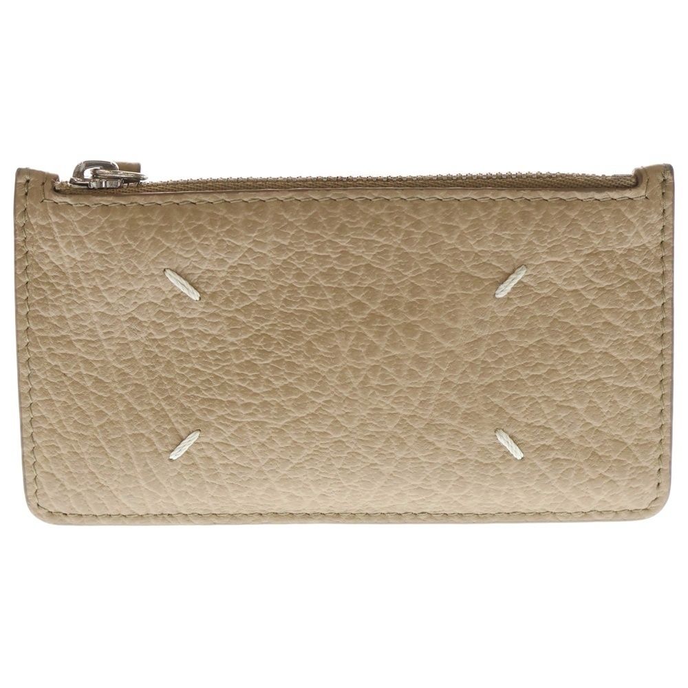 Maison Margiela 11 メゾンマルジェラ11 4 STITCH COIN CASE 4ステッチ レザー フラグメントケース コインケース カードケース ウォレット 財布 ベージュ