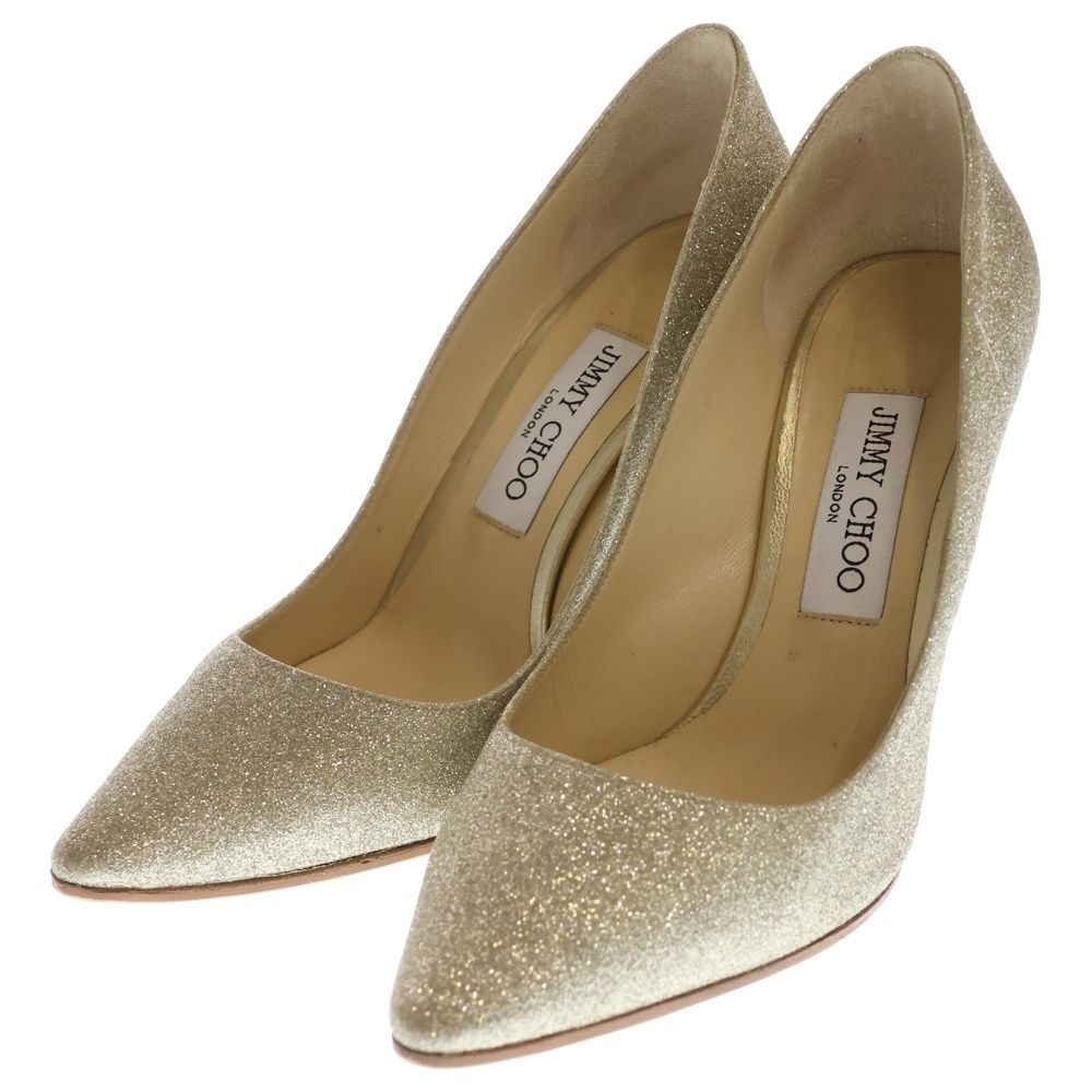 JIMMY CHOO (ジミーチュウ) シャンパンコースグリッター ヒール
