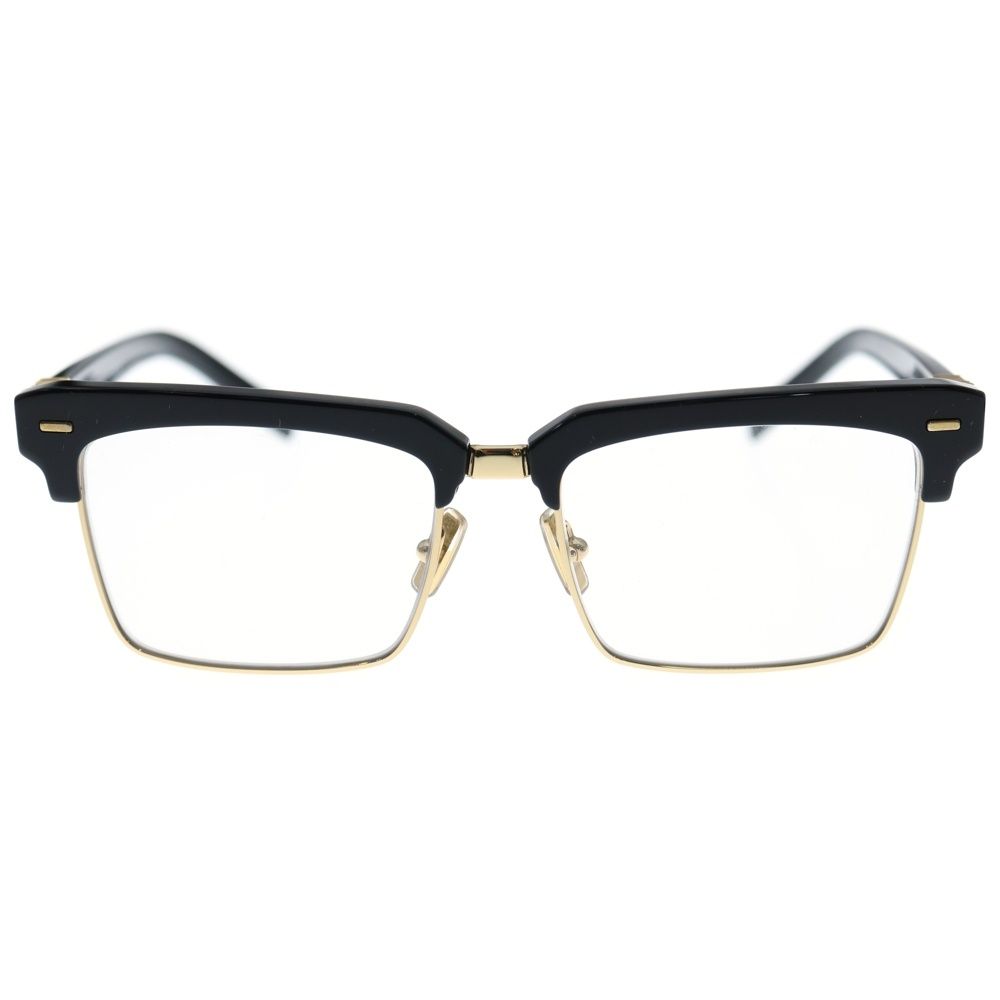 miumiu ミュウミュウ ハーフリム ロゴフレームサングラス 眼鏡 アイウェア ブラック ゴールド SMU 10 Z レディース