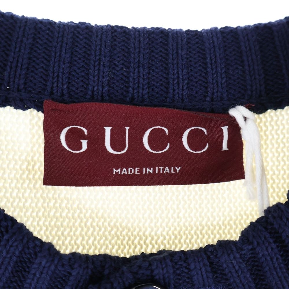 GUCCI (グッチ) Intarsia Knit Cardigan インターシャ クルーネック
