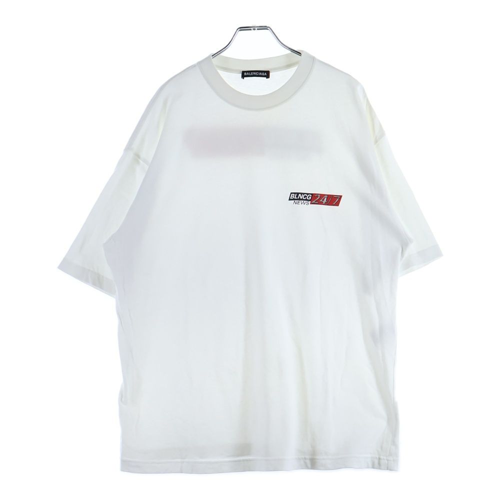 BALENCIAGA (バレンシアガ) 20AW News Logo Short Sleeve T-Shirt
