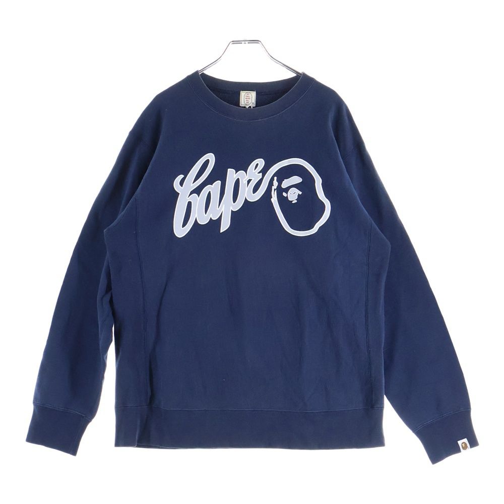 A BATHING APE (アベイシングエイプ) 猿顔ロゴプリント クルーネック