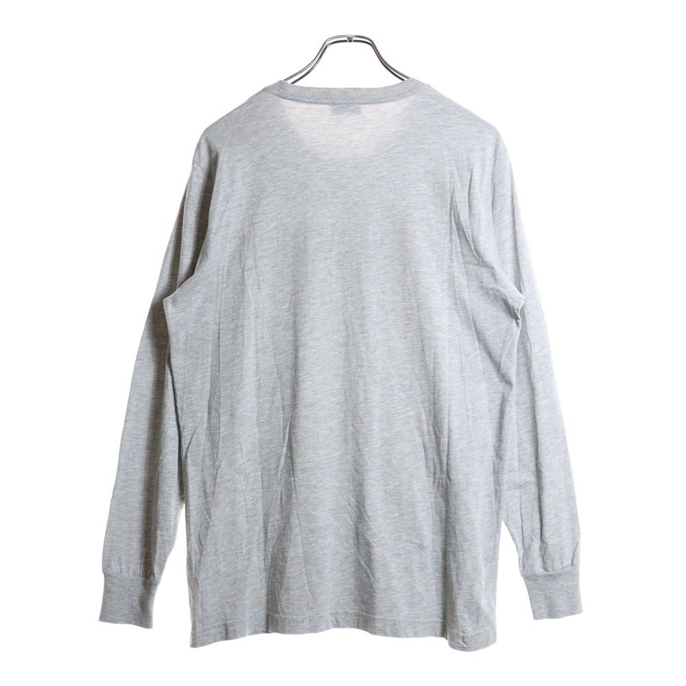 DIESEL グレー 長袖カットソー DIESEL (ディーゼル) フロントロゴ刺繍 長袖シャツ カットソー グレー