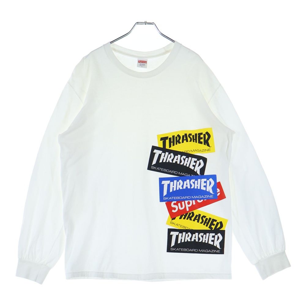 シュプリーム×スラッシャー ロゴプリント 長袖Tシャツ SUPREME (シュプリーム) 21AW ×Thrasher Multi Logo L/S Tee