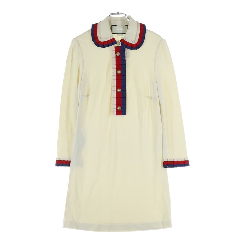 GUCCI (グッチ) Ribbon One Peace フリルリボンワンピース アイボリー