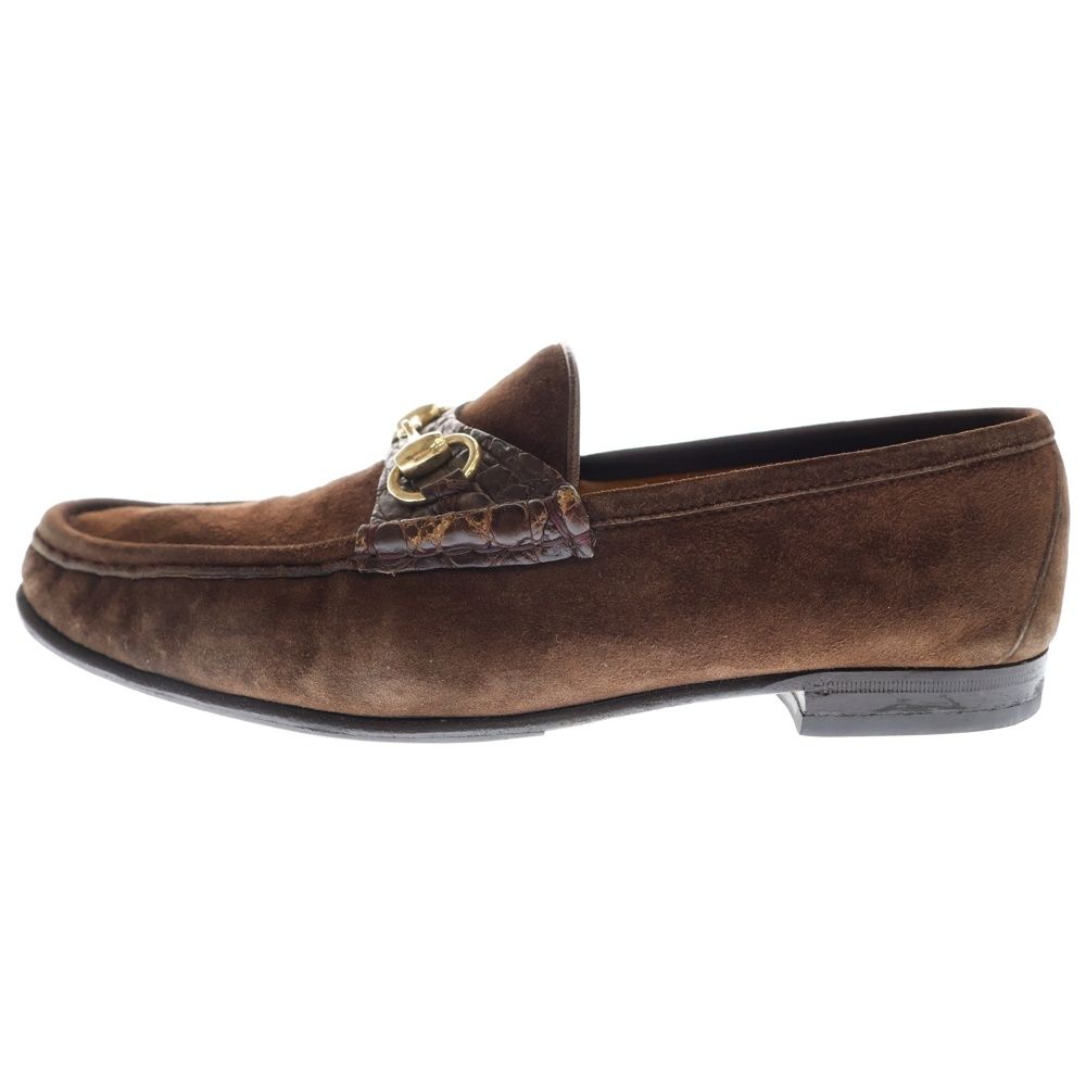 GUCCI グッチ ホースビットローファー スリッポン シューズ 155182 ブラウン