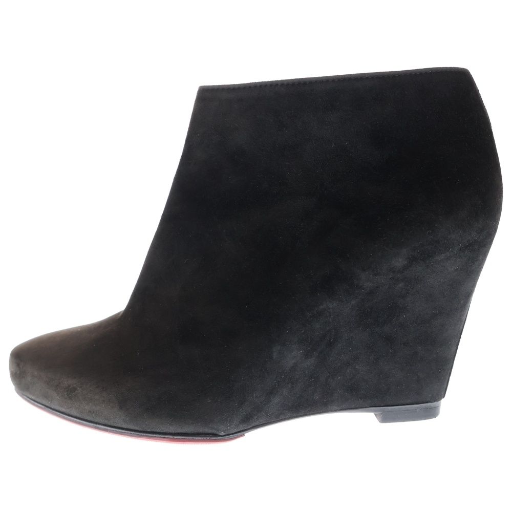 クリスチャン　ルブタン　黒 スエード ブーティ CHRISTIAN LOUBOUTIN (クリスチャンルブタン) スエードブーティー