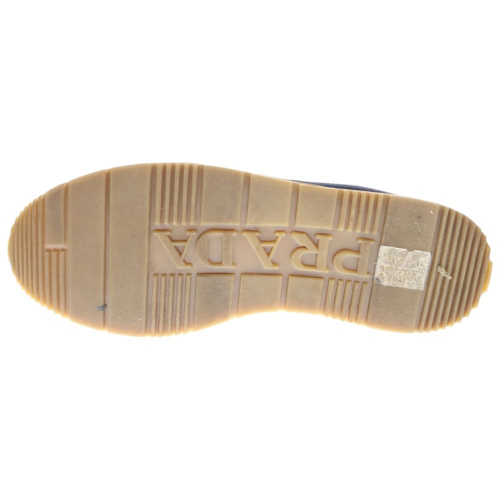  PRADA プラダ スエードレザーヒールローファー シューズ ネイビー レディース その他 靴