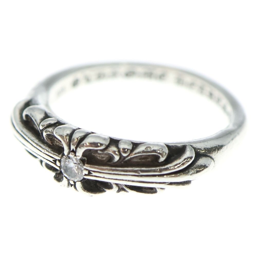 CHROME HEARTS クロムハーツ BABY CLASSIC 1 DIA ベイビークラシックフローラルクロスリング 1ダイヤ シルバー