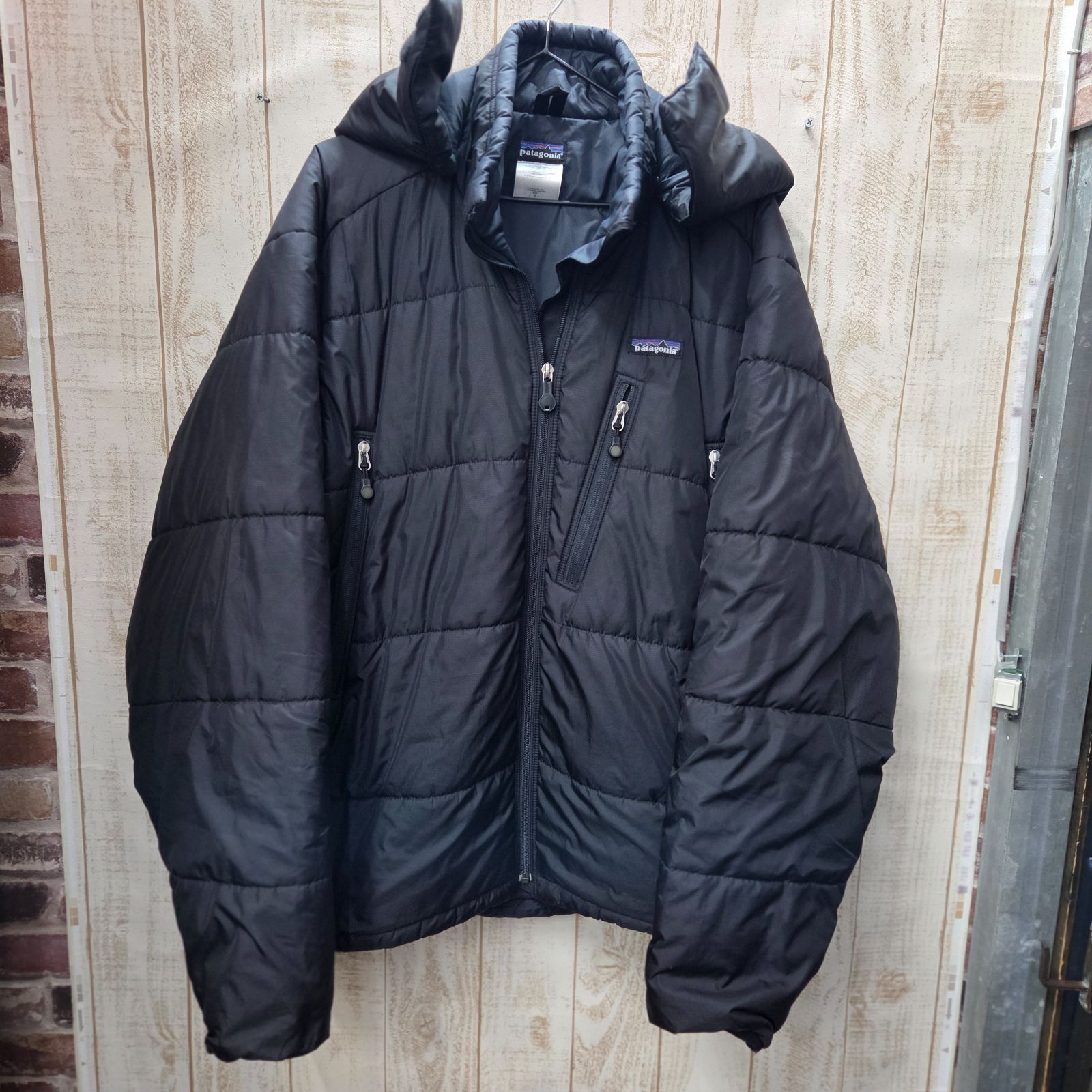 patagonia フード付きダウンジャケット 青 パタゴニア patagonia